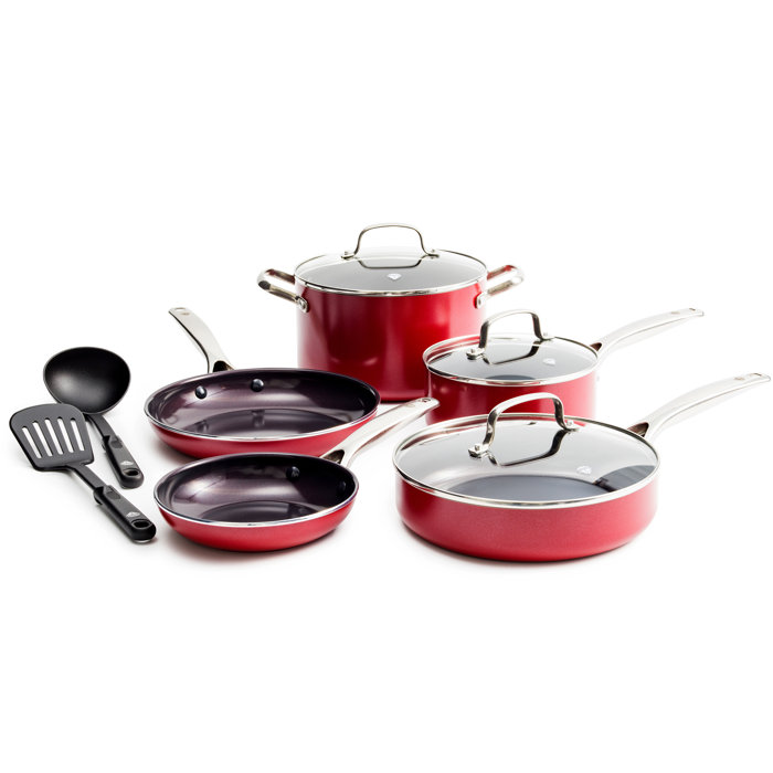 Blue Diamond 10 Piece Ceramic Non Stick Cookware Set & Reviews Wayfair